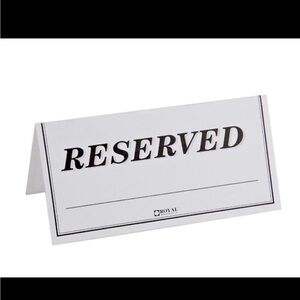 Reserved listing